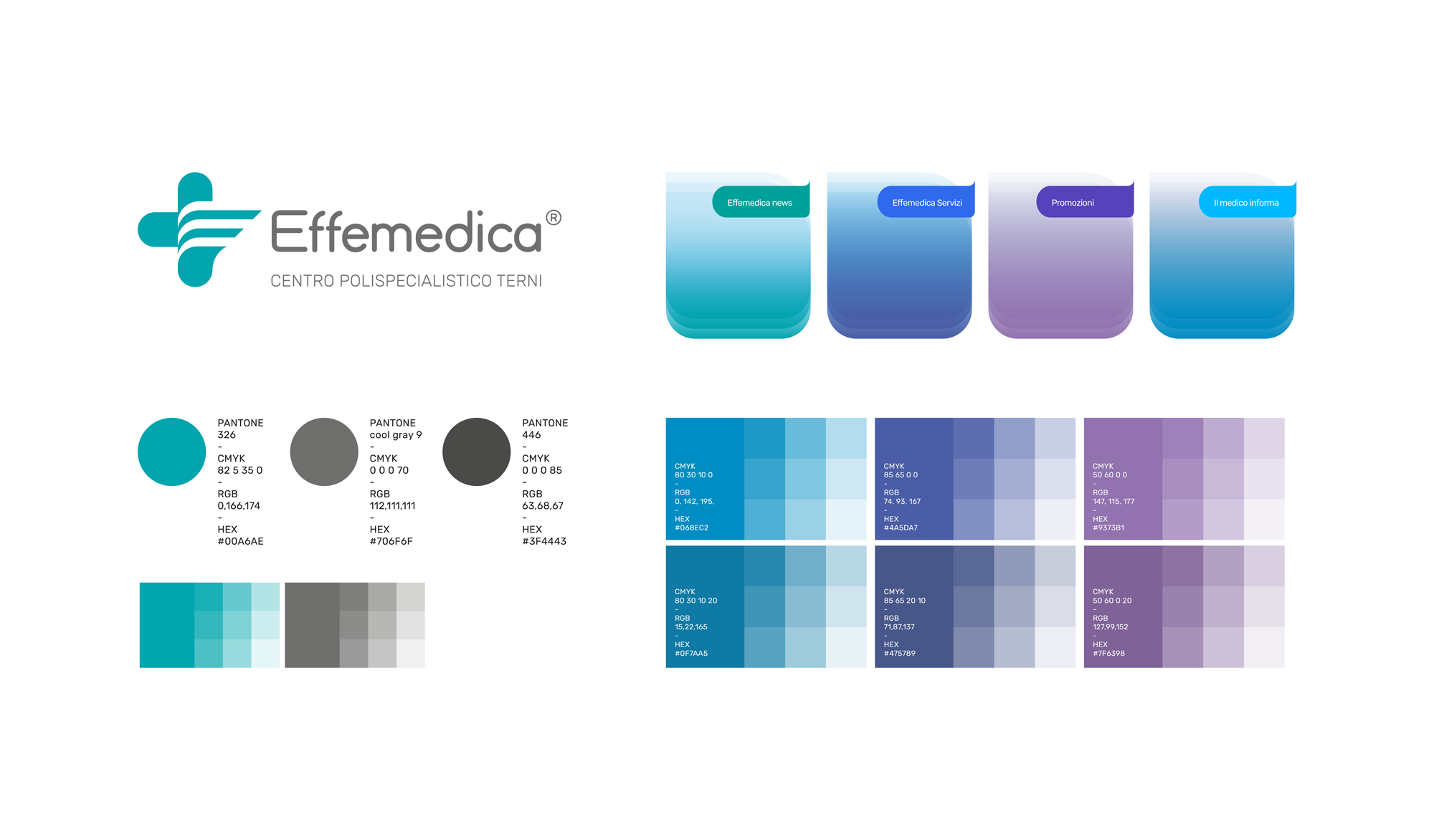 Effemedica visual identity - colori