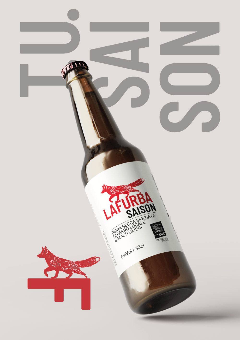 Packaging design - birra "La Furba" - Cooperativa Sociale Terre Umbre